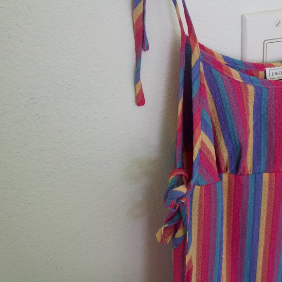 Multicolor striped mini dress - Picture 2 of 2